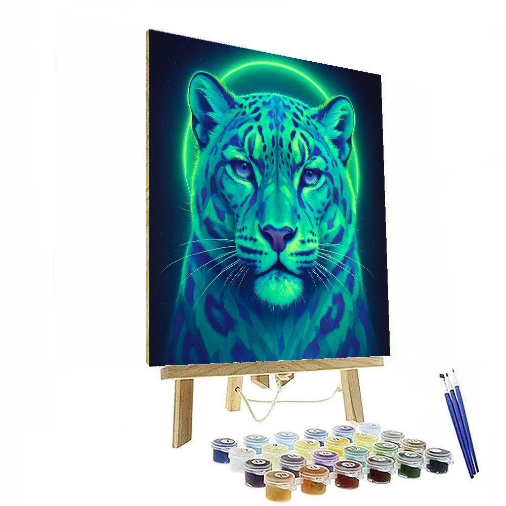 Aurora Crown Snow Leopard paint by number