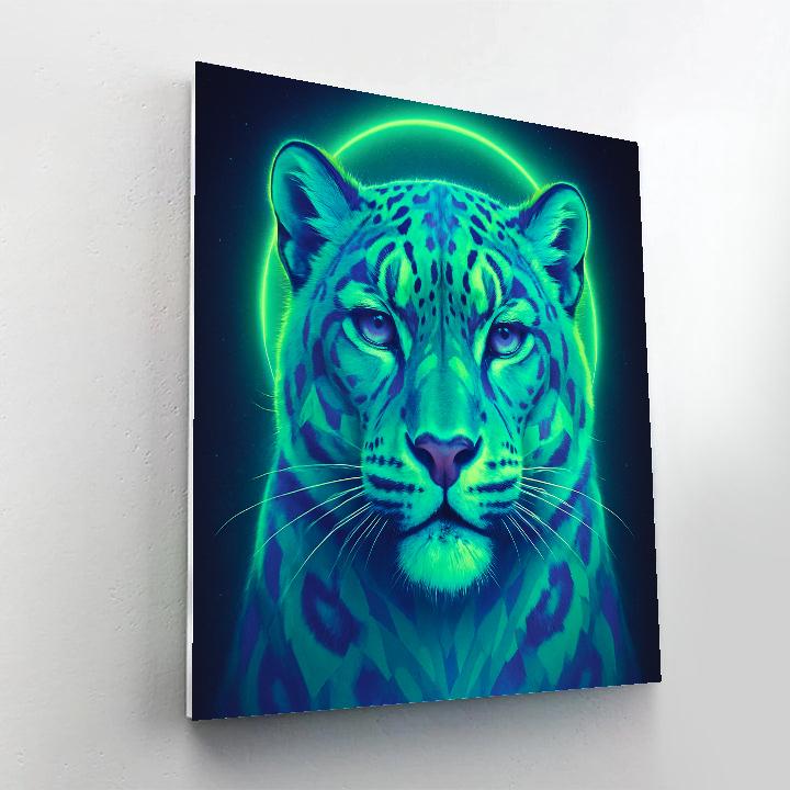 Aurora Crown Snow Leopard paint by number