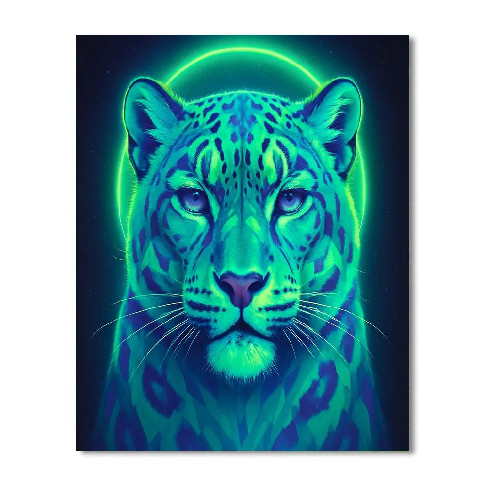 Aurora Crown Snow Leopard paint by number