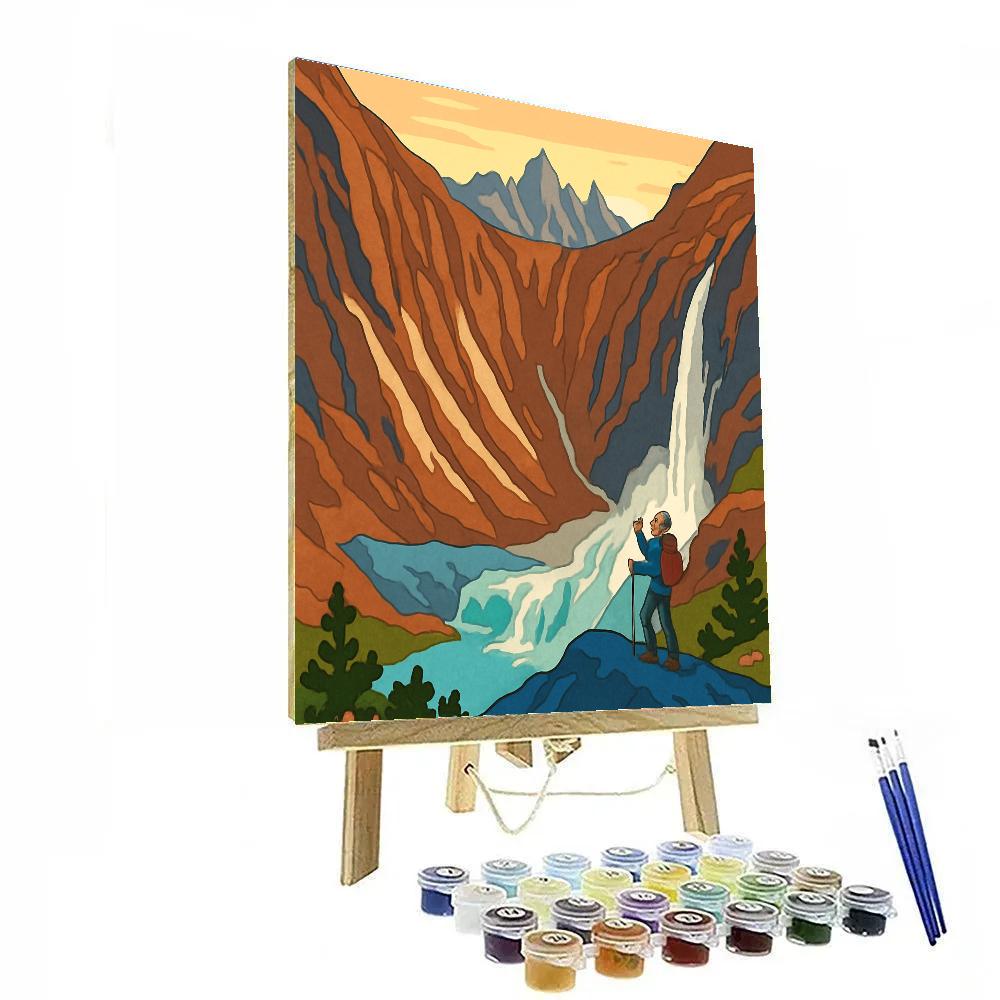 Avalanche Carved Cirque With Mountain Echo paint by numbers