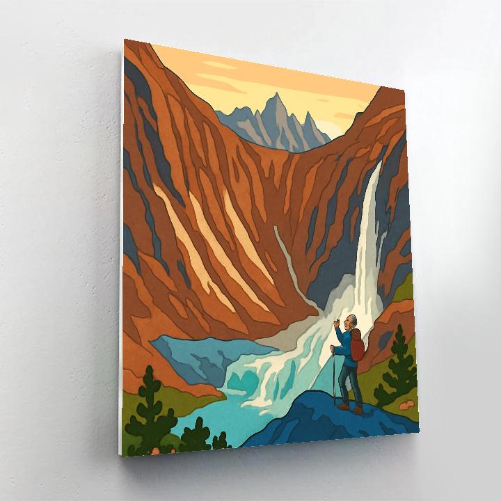 Avalanche Carved Cirque With Mountain Echo paint by numbers