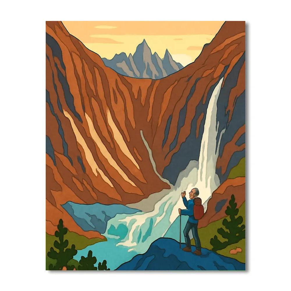 Avalanche Carved Cirque With Mountain Echo paint by numbers