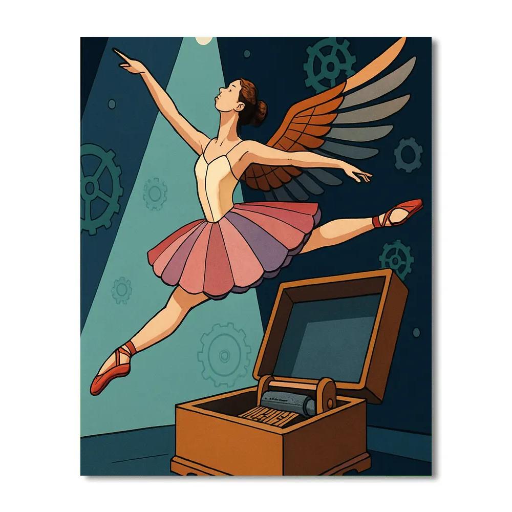 Clockwork Wings With Ballet Reverie paint by number