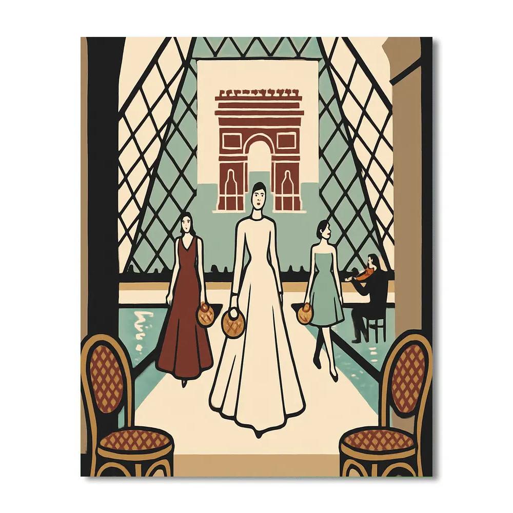 Paris Dreamscape Poster Crafted Painting by numbers kit