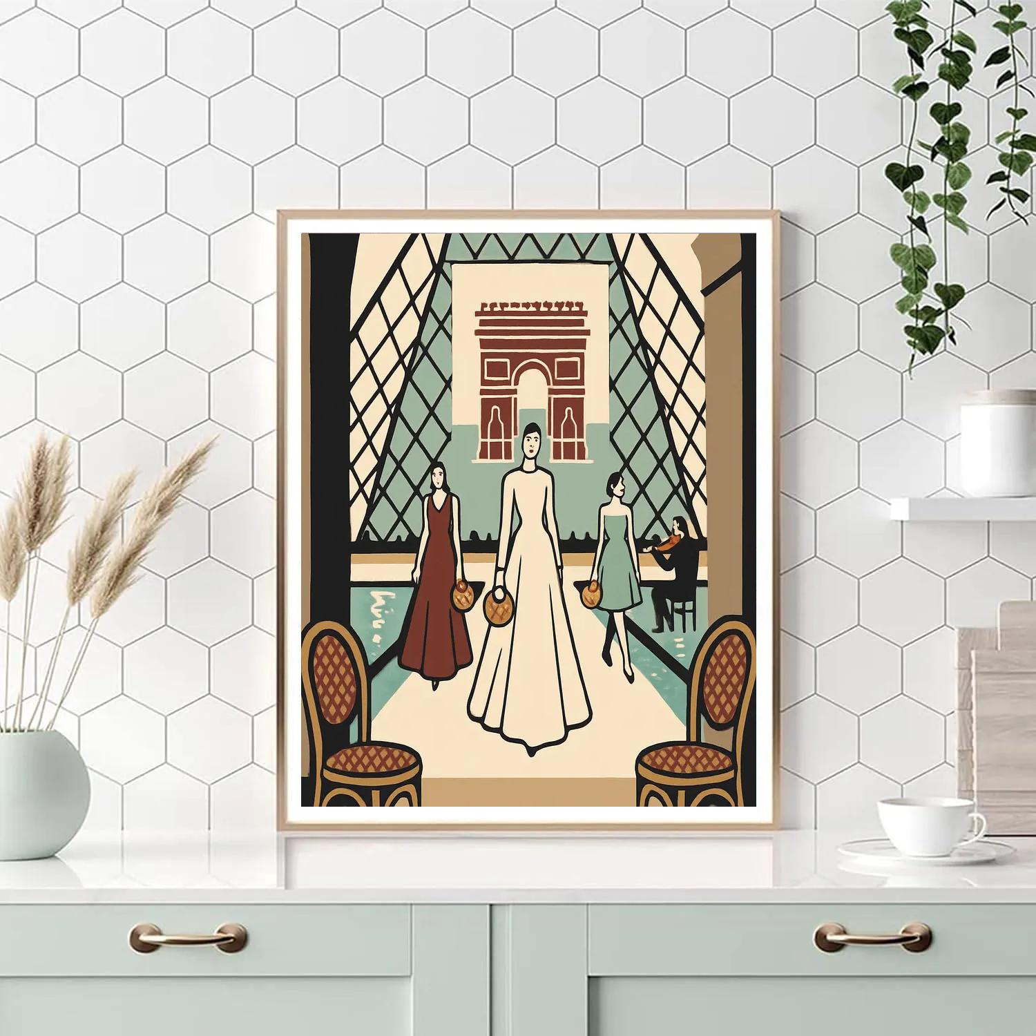Paris Dreamscape Poster Crafted Painting by numbers kit