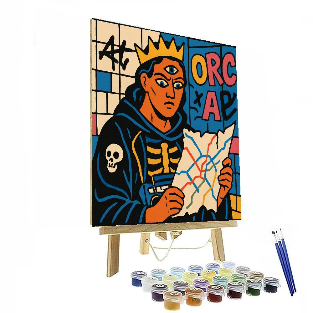 Subway Oracle In Basquiat Style Number painting