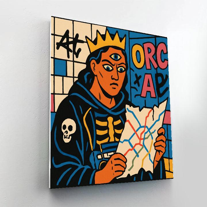 Subway Oracle In Basquiat Style Number painting