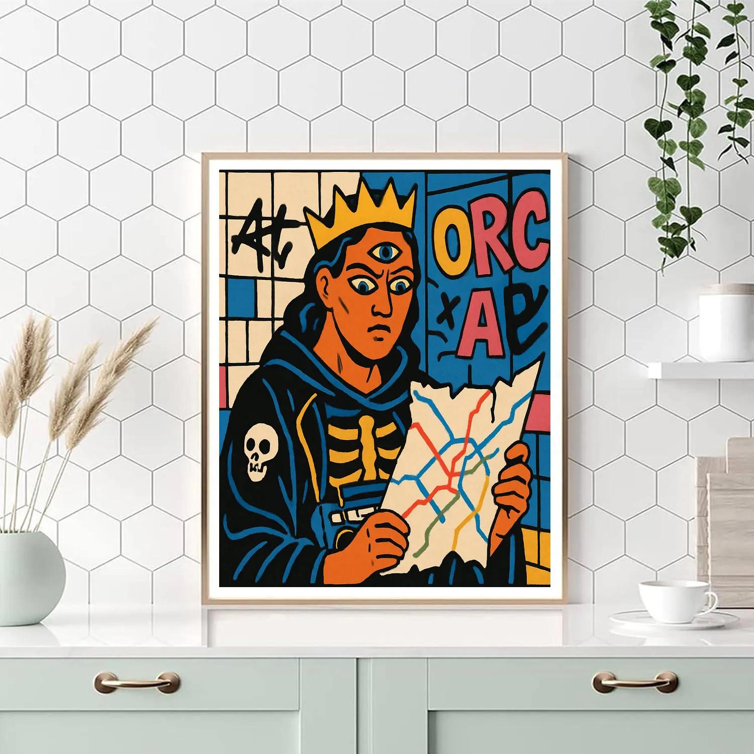 Subway Oracle In Basquiat Style Number painting