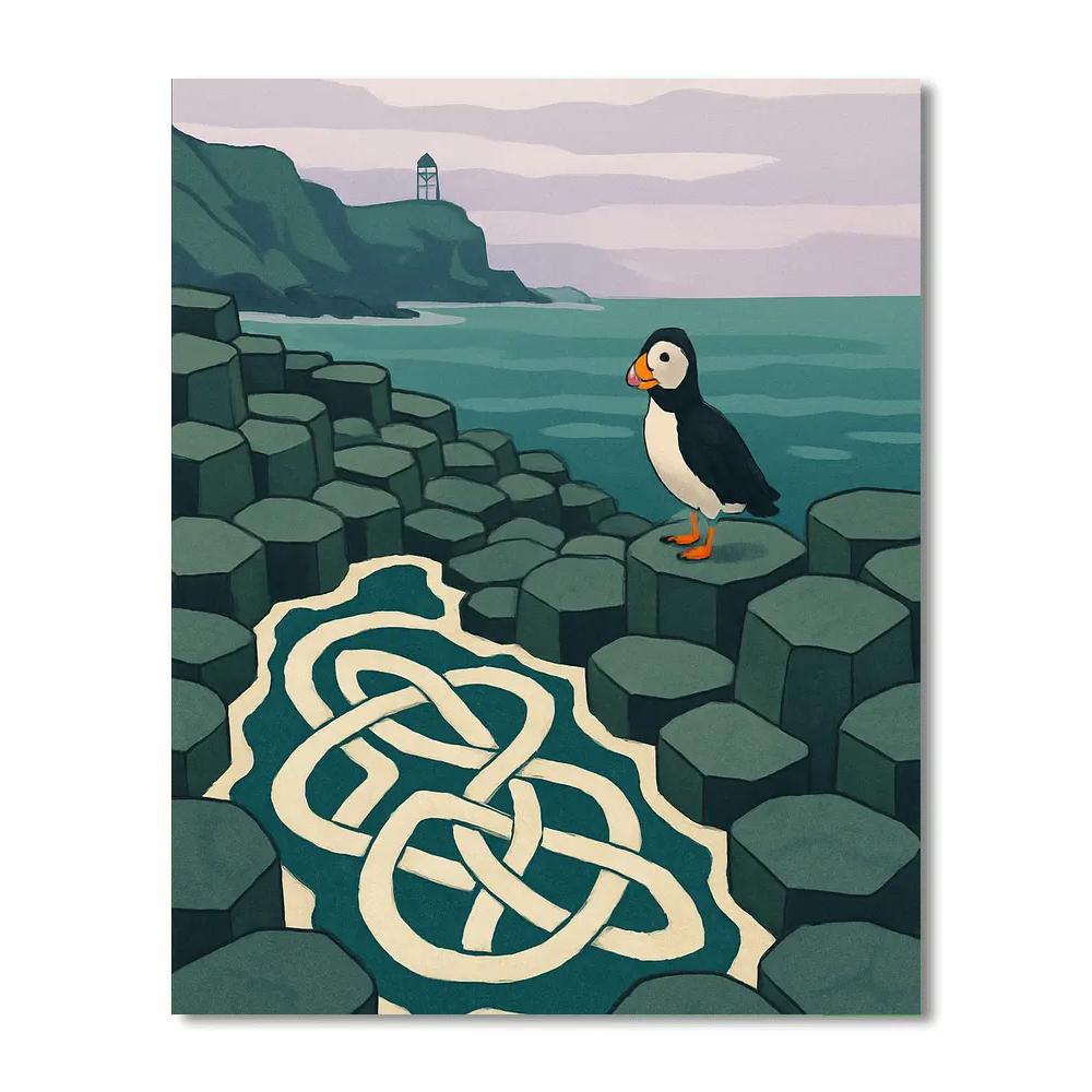 Ireland Tidal Knotwork At The Giants Causeway Numbered painting kits
