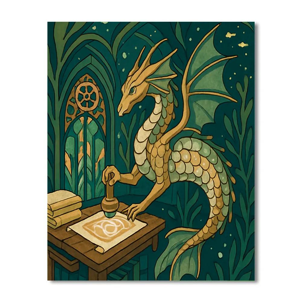 Clockwork Kelp Cathedral In Fantasy Numbered painting kits