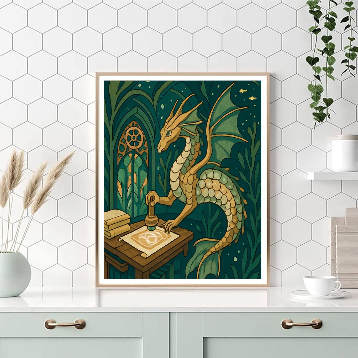 Clockwork Kelp Cathedral In Fantasy Numbered painting kits