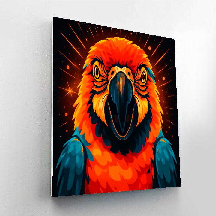 Solar Flare Macaw Sentinel Painting by numbers kit