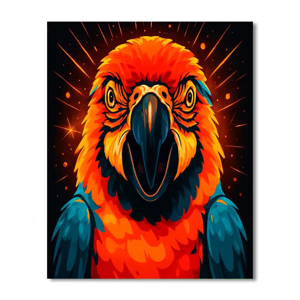 Solar Flare Macaw Sentinel Painting by numbers kit