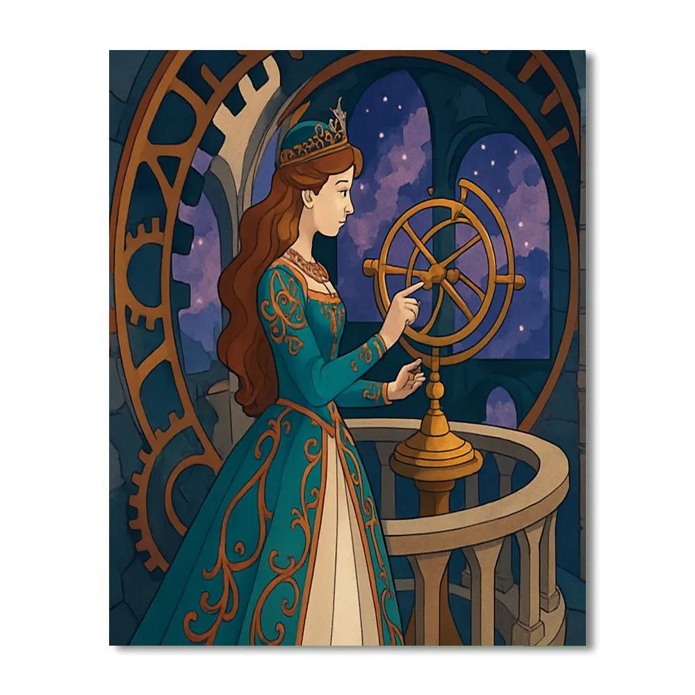 Clockwork Observatory Princess Painting by numbers kit