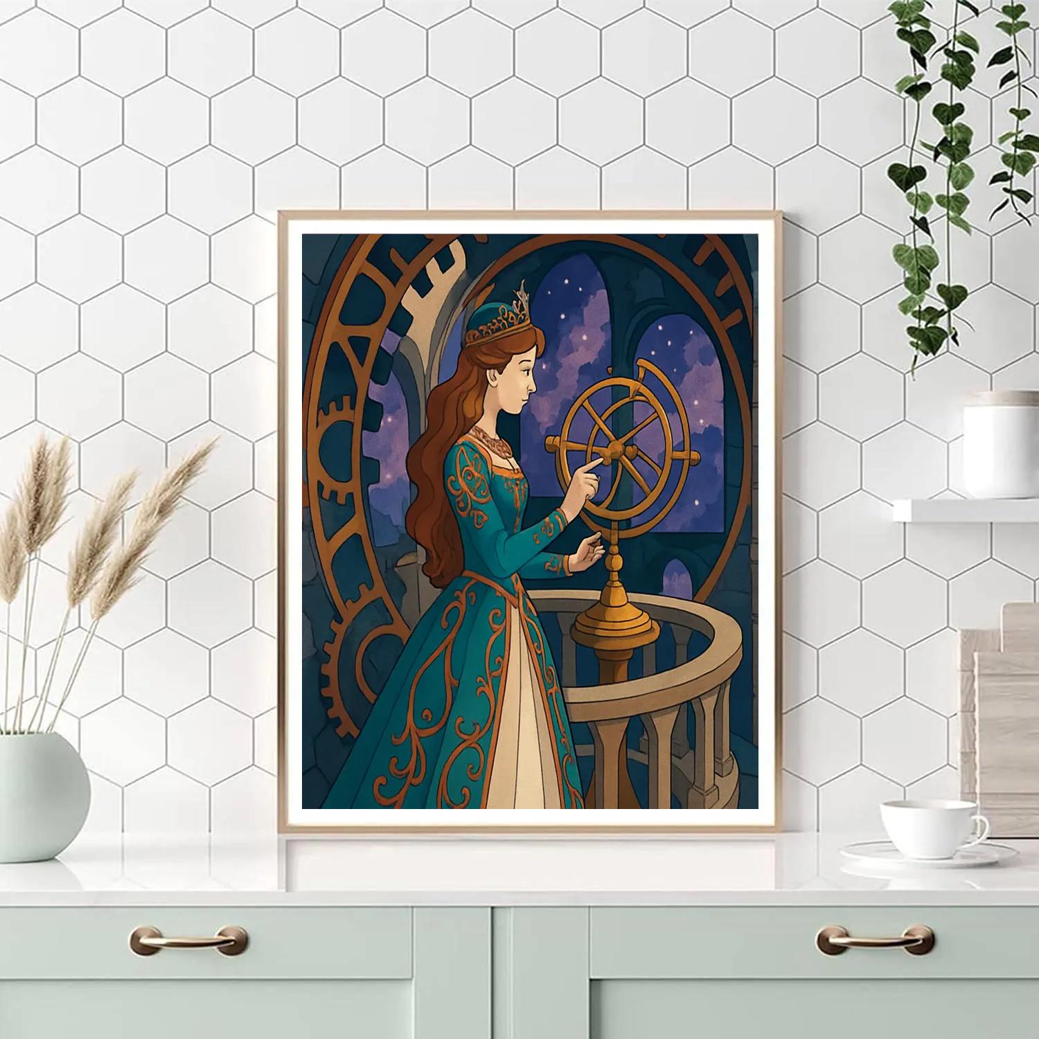 Clockwork Observatory Princess Painting by numbers kit