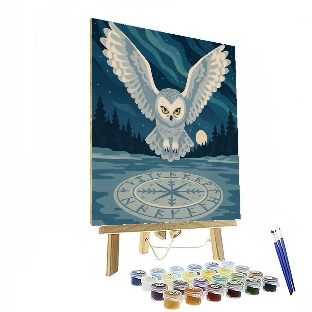 Aurora Compass Owl Painting by numbers kit