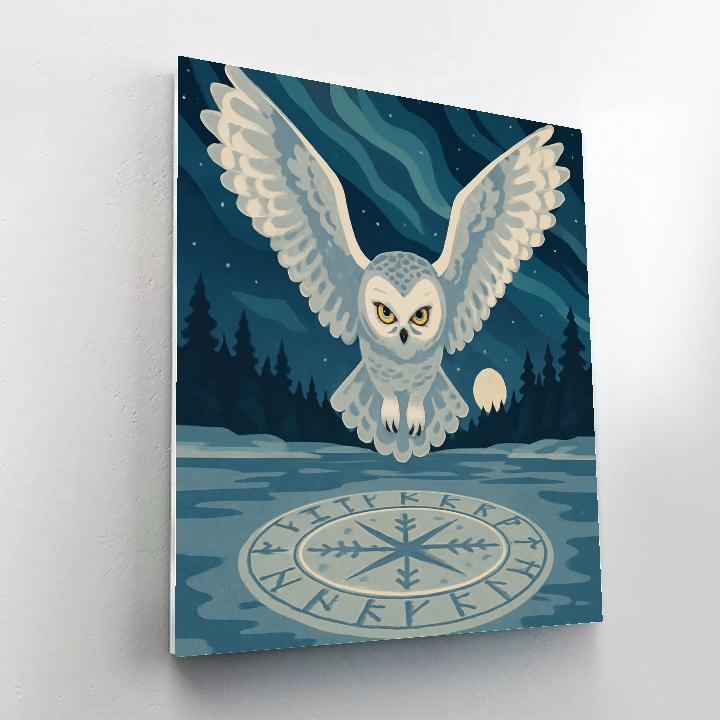 Aurora Compass Owl Painting by numbers kit