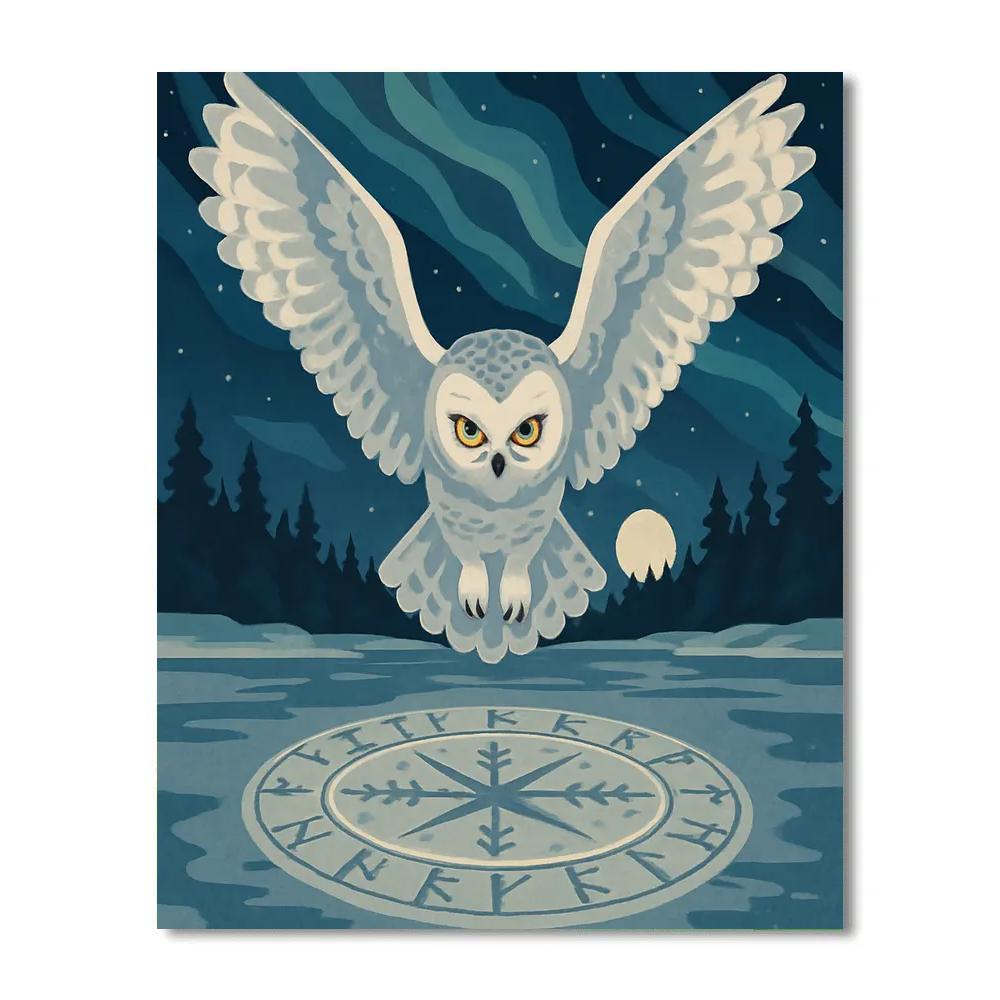 Aurora Compass Owl Painting by numbers kit
