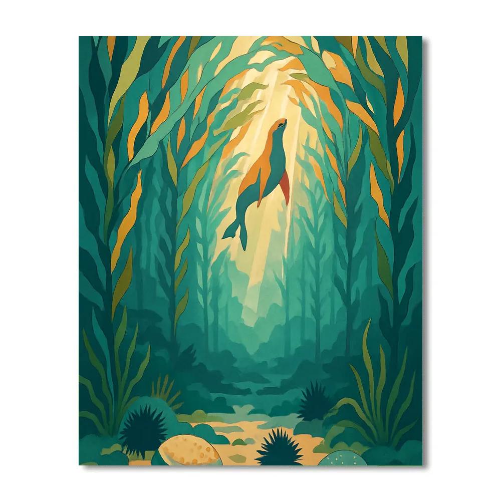 Cathedral Kelp Forest Ocean Reverie Painting by numbers kit