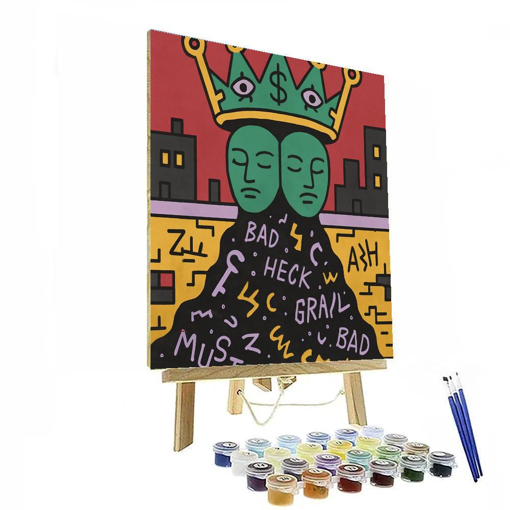 Crown Cipher Basquiat Crafted DIY paint by numbers