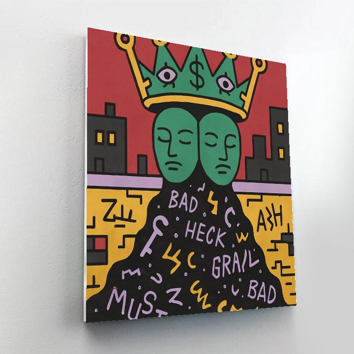 Crown Cipher Basquiat Crafted DIY paint by numbers