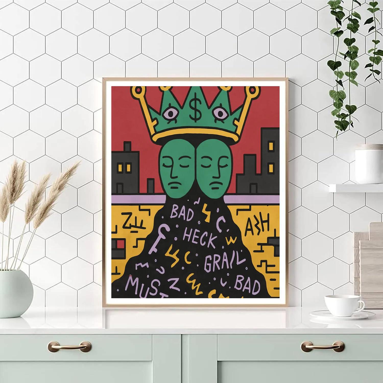 Crown Cipher Basquiat Crafted DIY paint by numbers