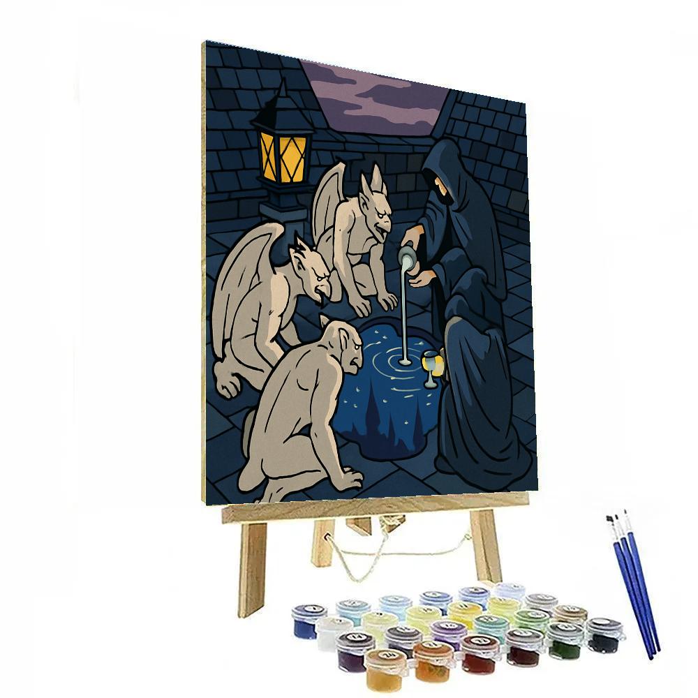 Gargoyle Courtyard Gothic Grade Mirage Paint by numbers kits