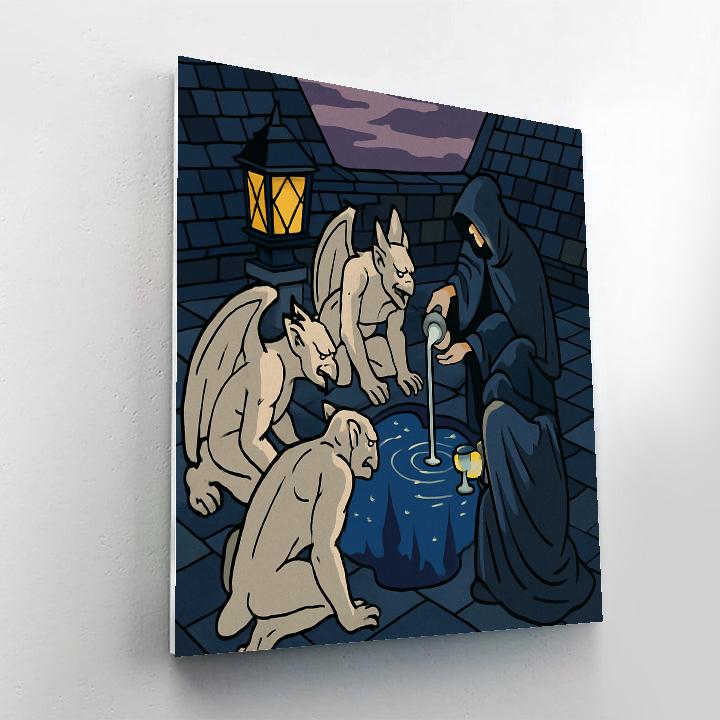 Gargoyle Courtyard Gothic Grade Mirage Paint by numbers kits