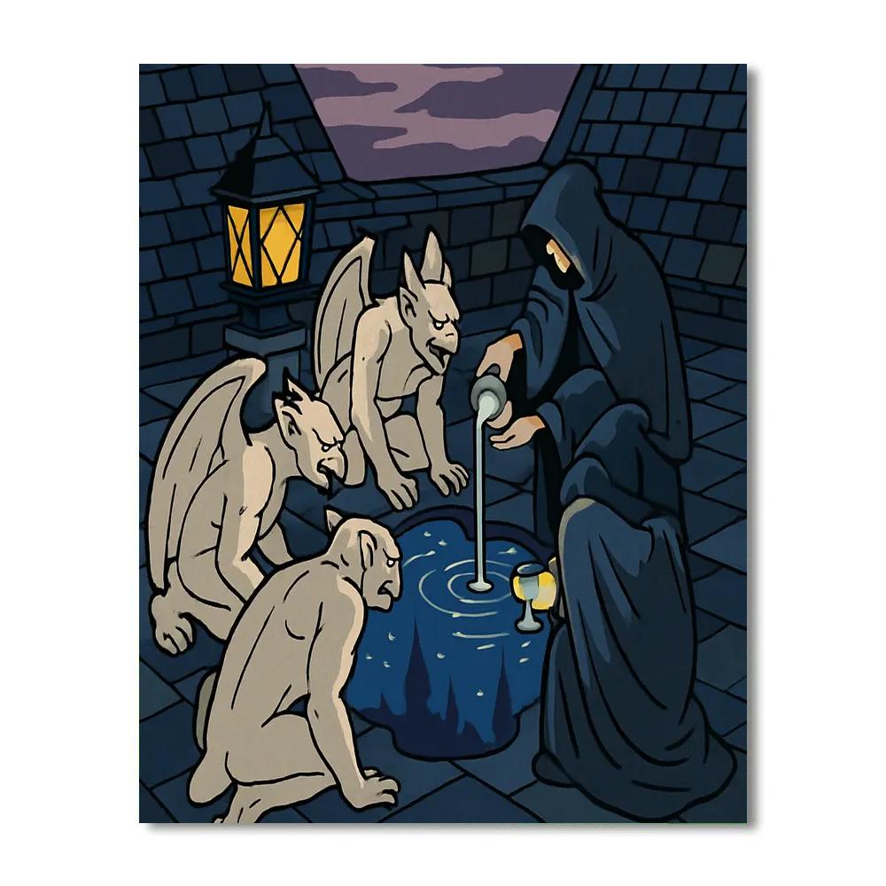 Gargoyle Courtyard Gothic Grade Mirage Paint by numbers kits