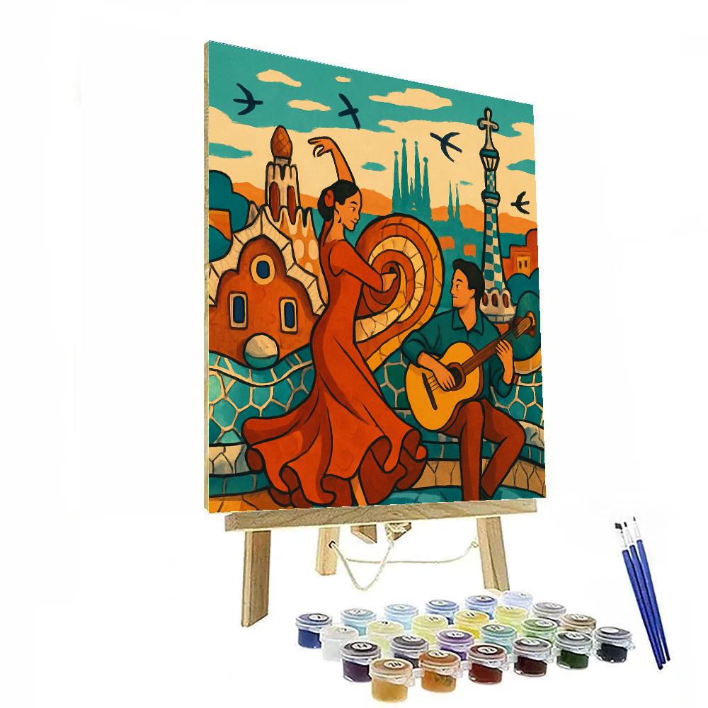 Spain Mosaic Rooftop Serenade paint by numbers