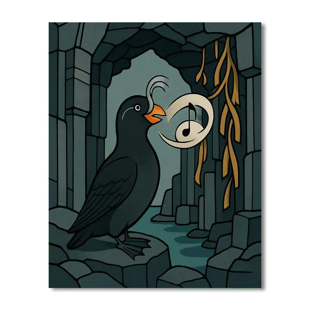 Birds Whisperwing Library Number painting