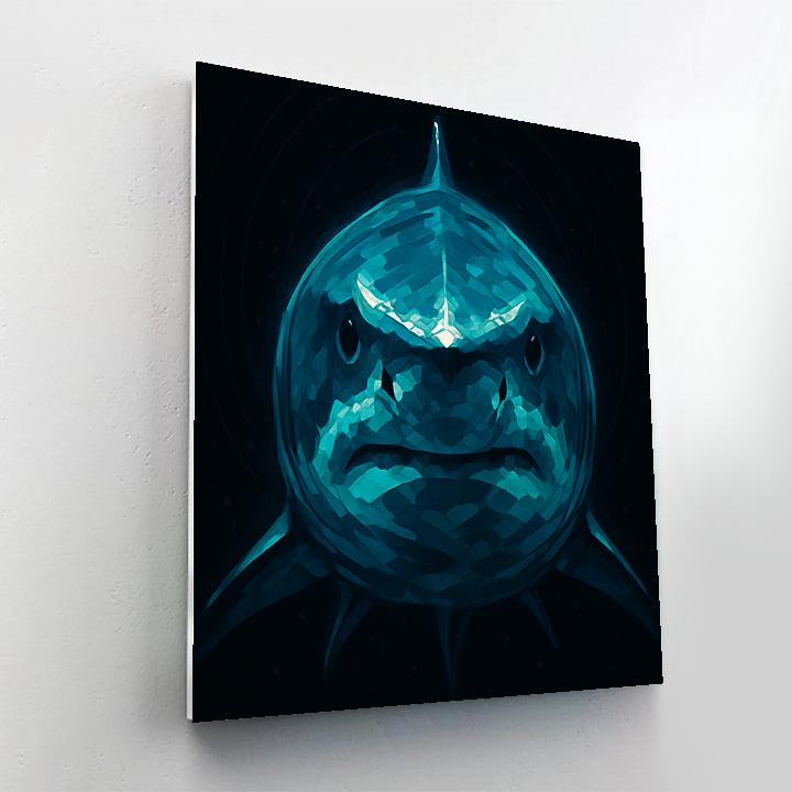 Deep Current Great White Gaze Paint by numbers art