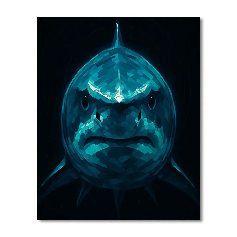 Deep Current Great White Gaze Paint by numbers art