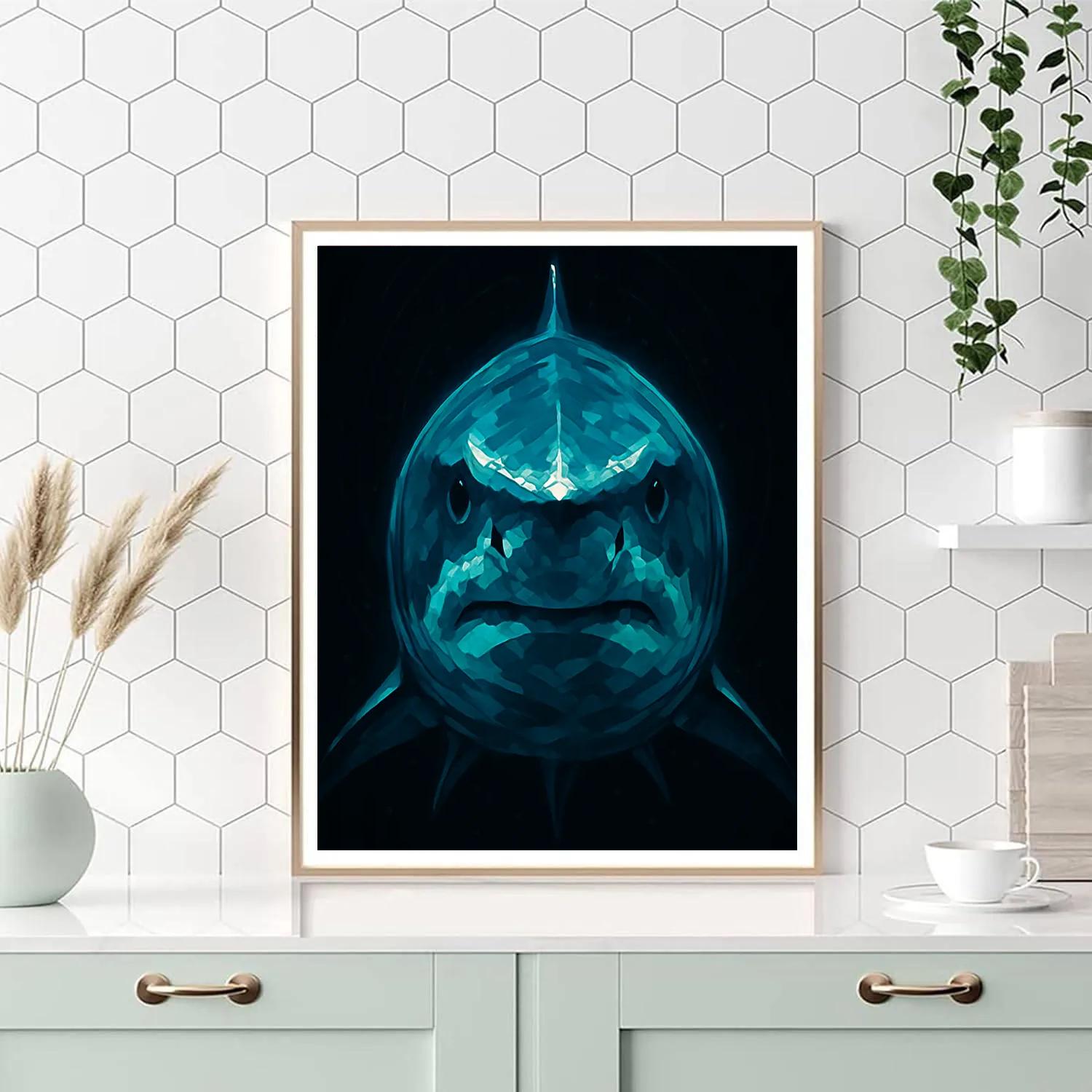 Deep Current Great White Gaze Paint by numbers art