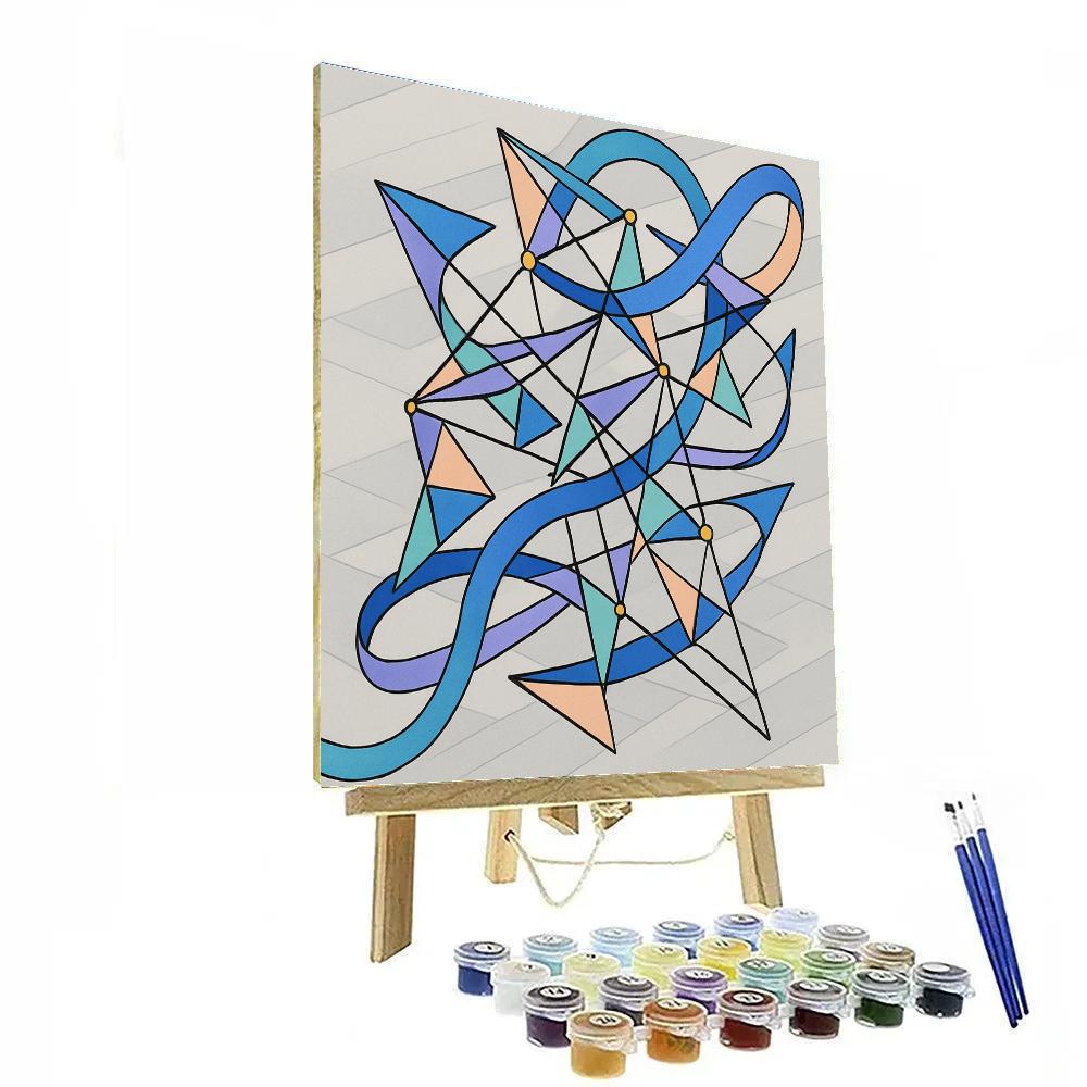 Abstract Drift Lattice Numbered painting kits