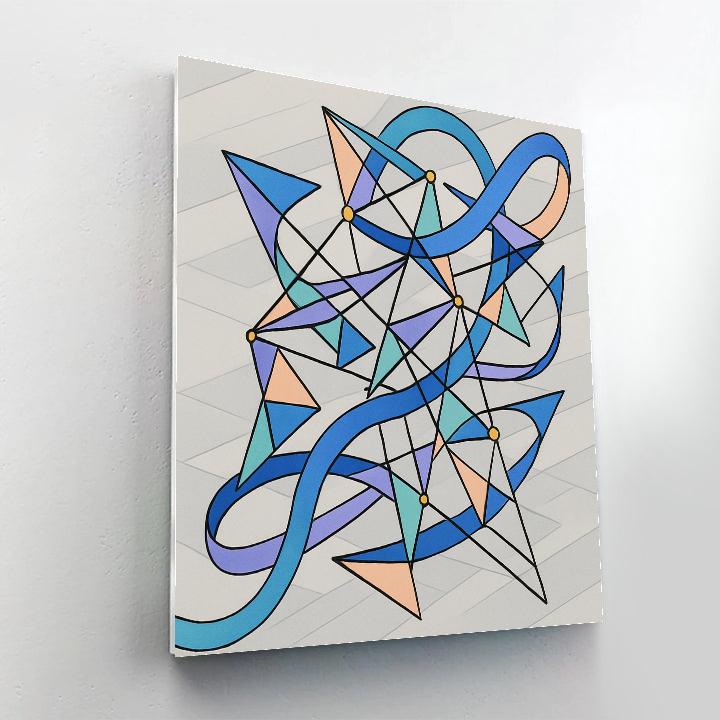 Abstract Drift Lattice Numbered painting kits