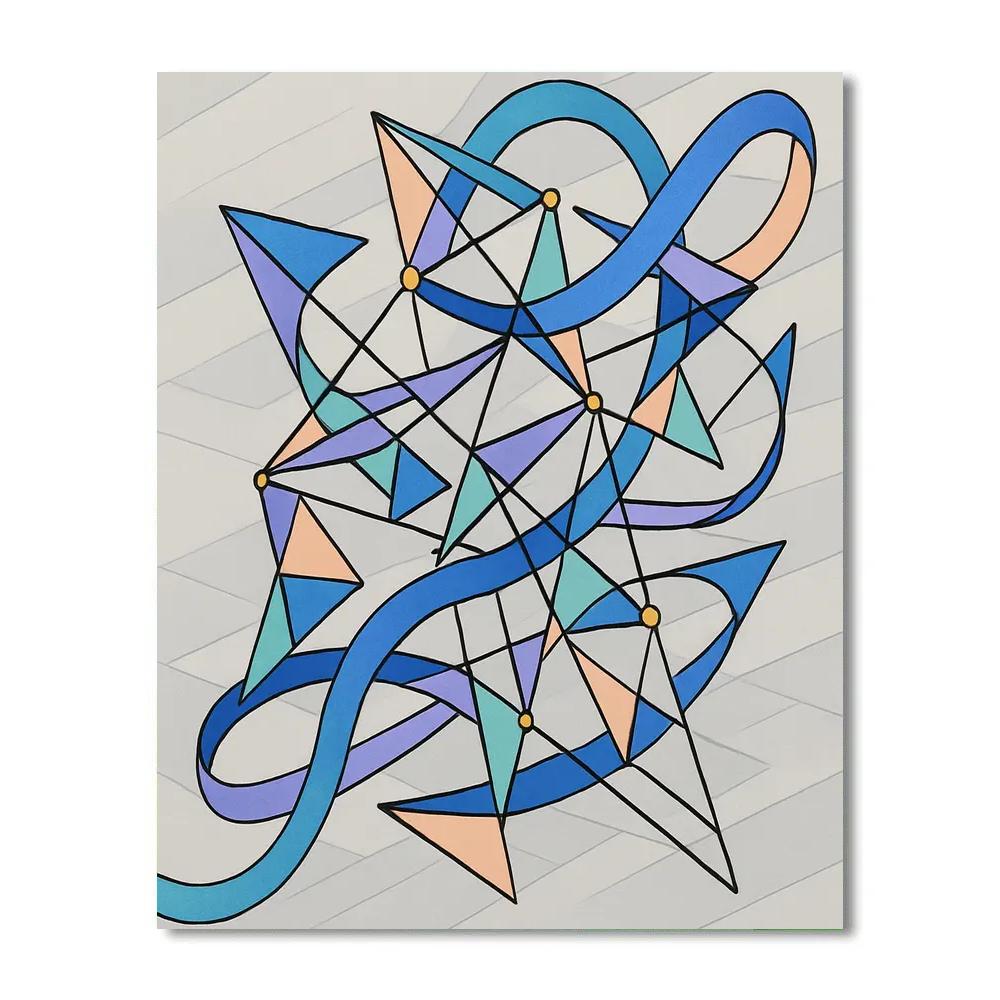 Abstract Drift Lattice Numbered painting kits