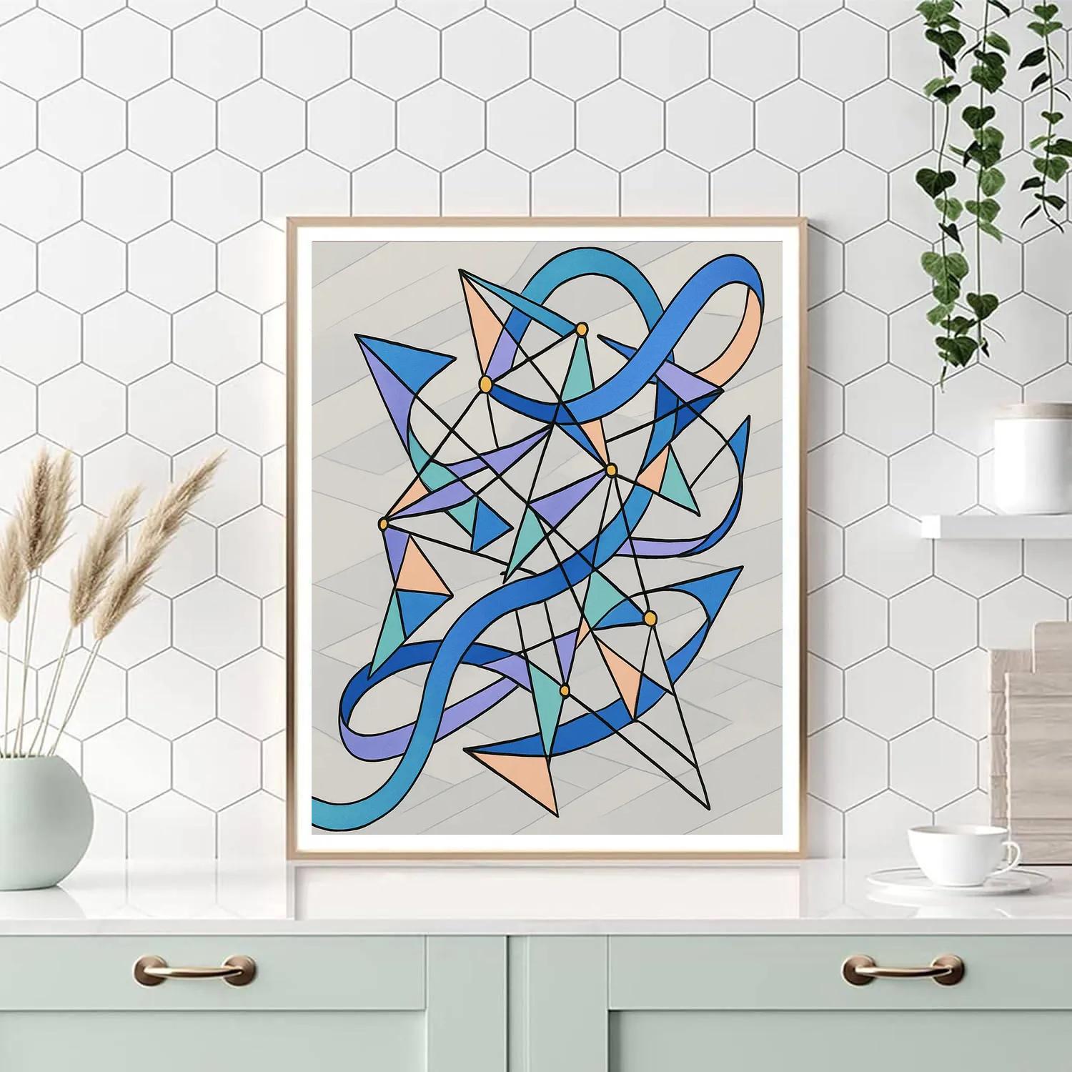 Abstract Drift Lattice Numbered painting kits