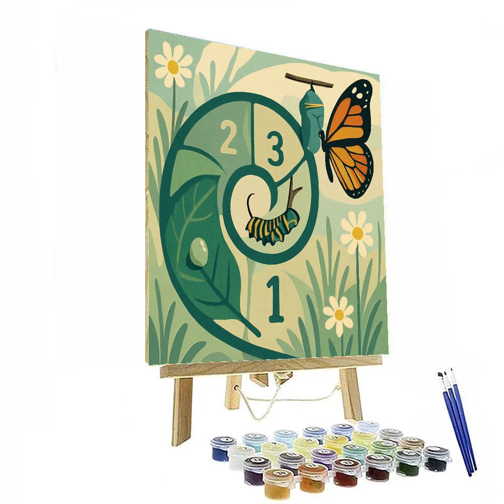 Metamorphosis Spiral With Butterfly Paint by numbers kits