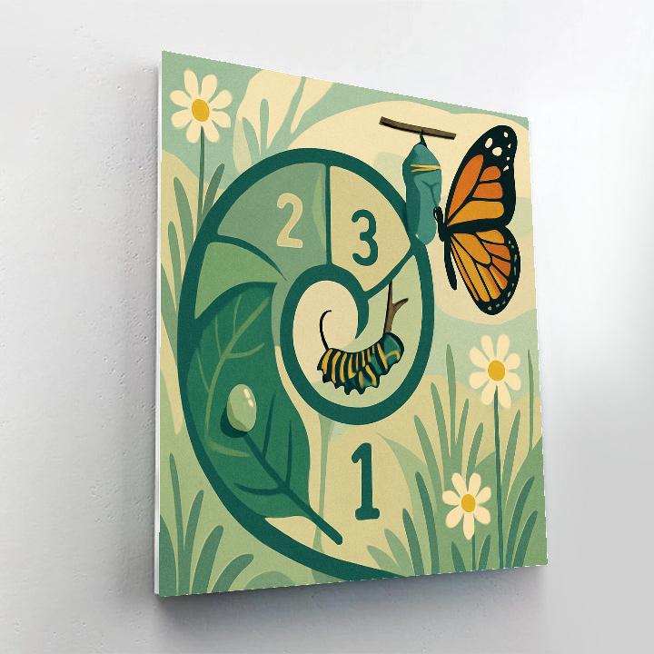 Metamorphosis Spiral With Butterfly Paint by numbers kits