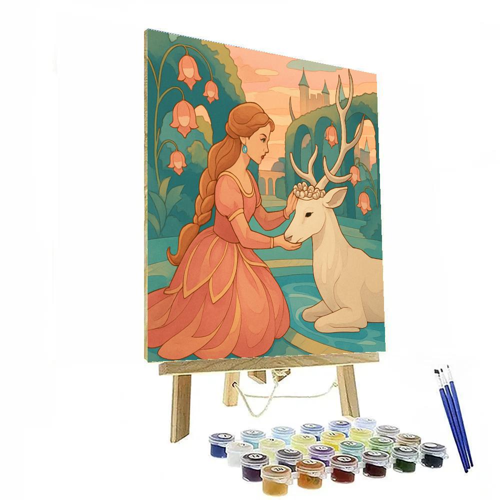 Garden Court With Princess In Bloomlight DIY paint by numbers