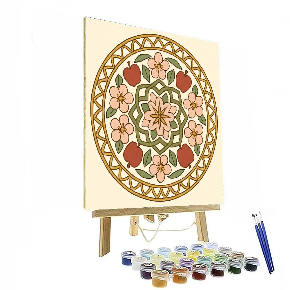 Mirrored Orchard Mandala Labyrinth Paint by numbers kits
