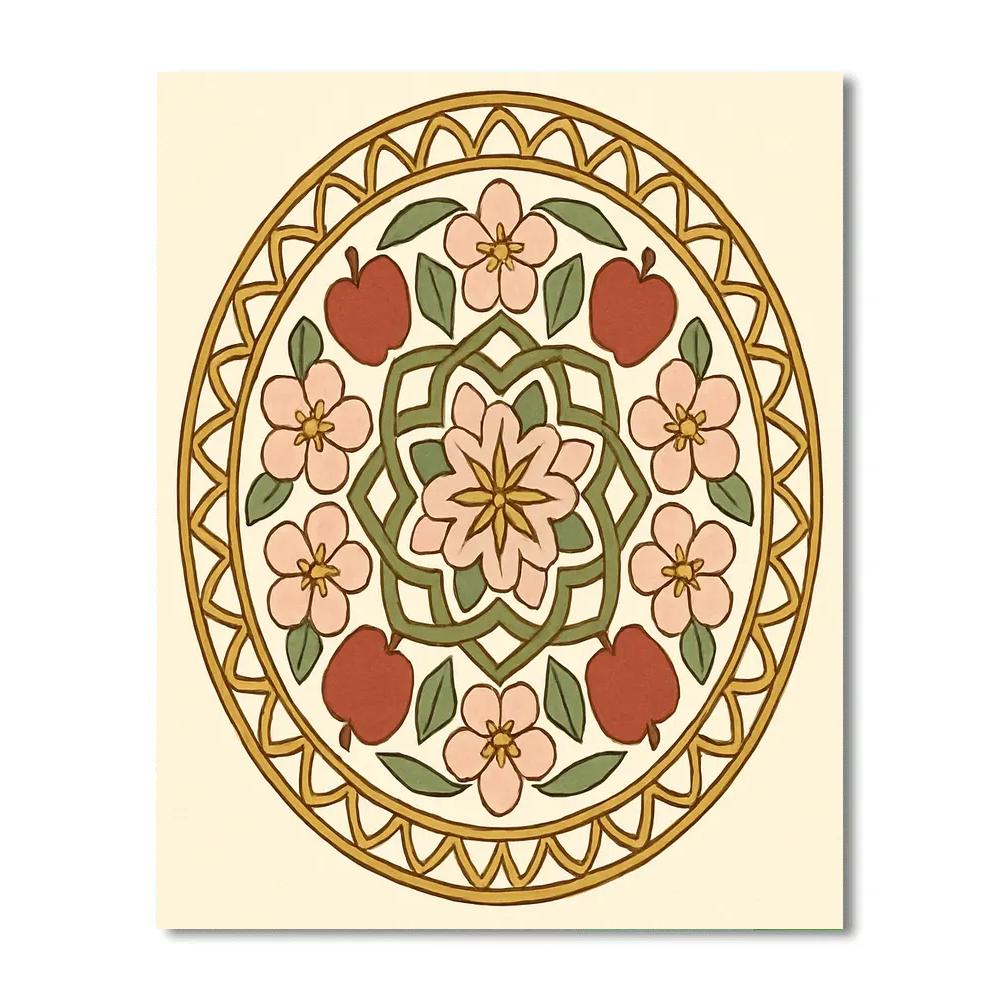 Mirrored Orchard Mandala Labyrinth Paint by numbers kits
