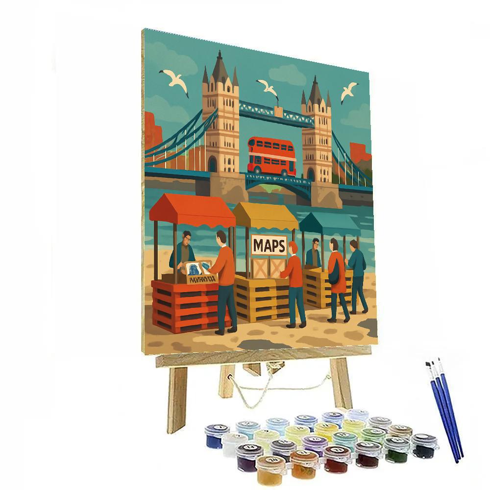 Thames Tidal Market London Crafted painting number kit
