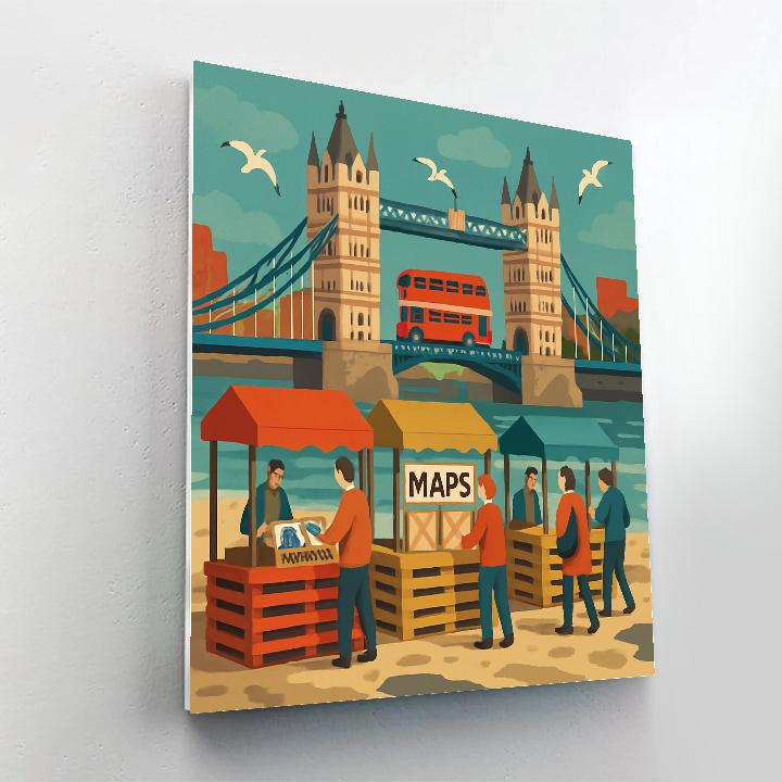 Thames Tidal Market London Crafted painting number kit