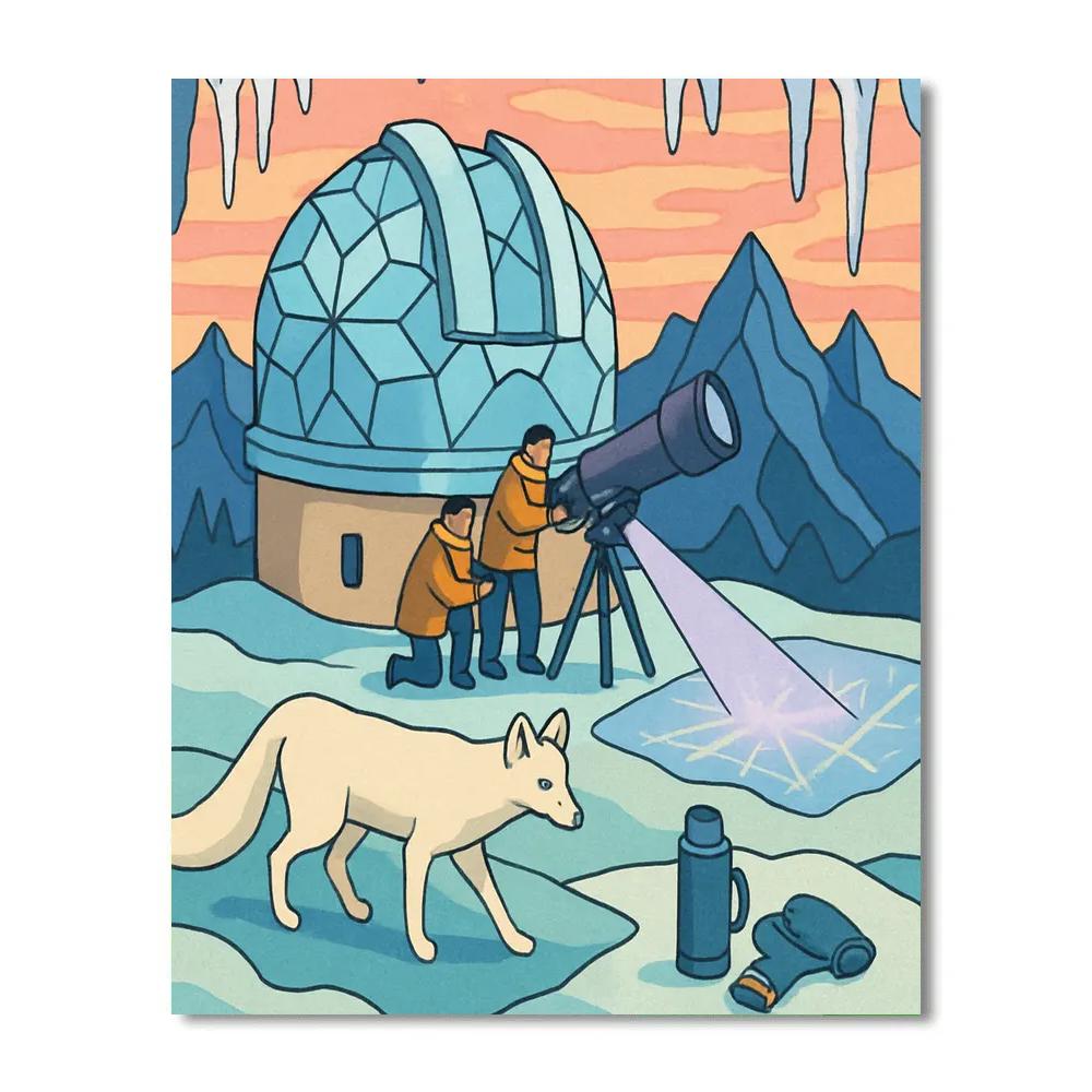 Frostbound Observatory Winter-Crafted paint by color