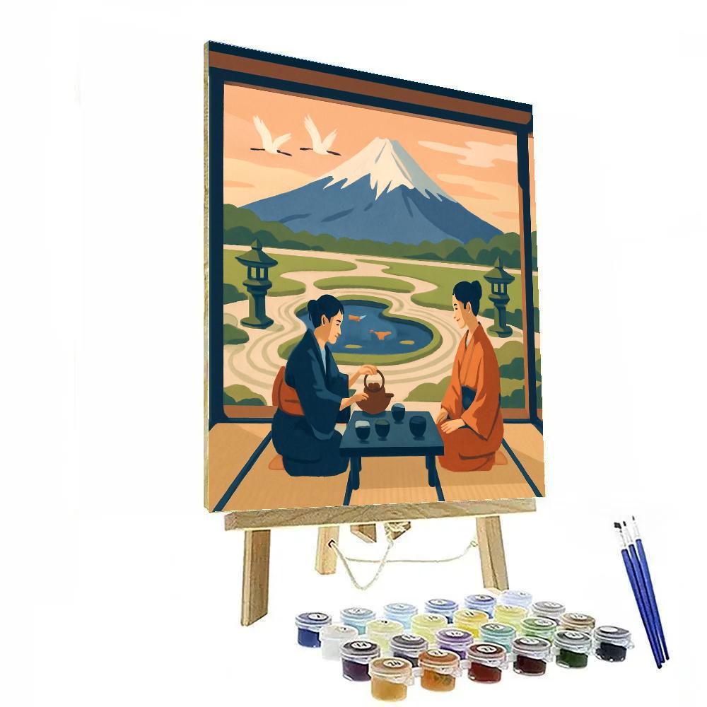 Hush Garden Under Fuji In Japan paint by number