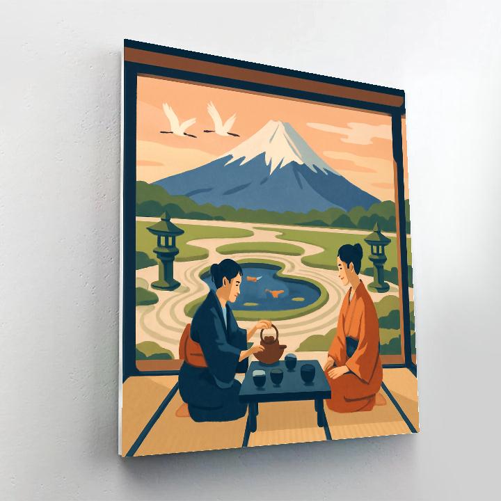 Hush Garden Under Fuji In Japan paint by number