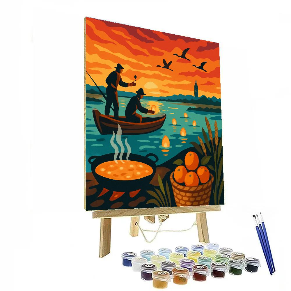 Salt Flat Lanterns Over Spain Winds Number painting