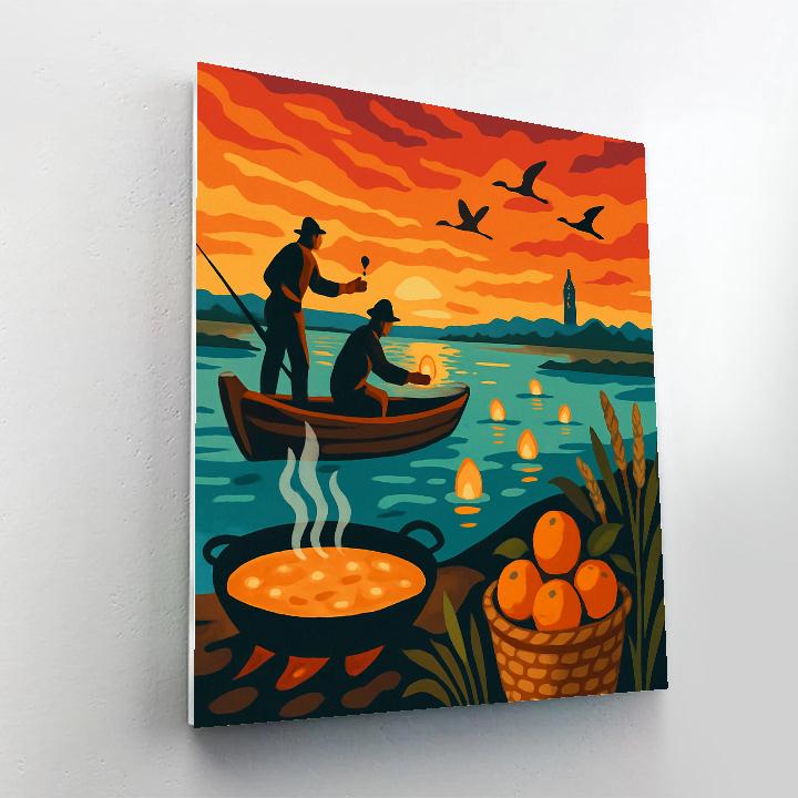 Salt Flat Lanterns Over Spain Winds Number painting